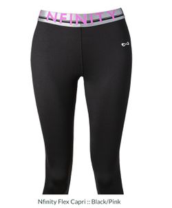 BRAND NEW NFINITY CAPRI SPORT PANT, BLACK & PINK , SIZE XS