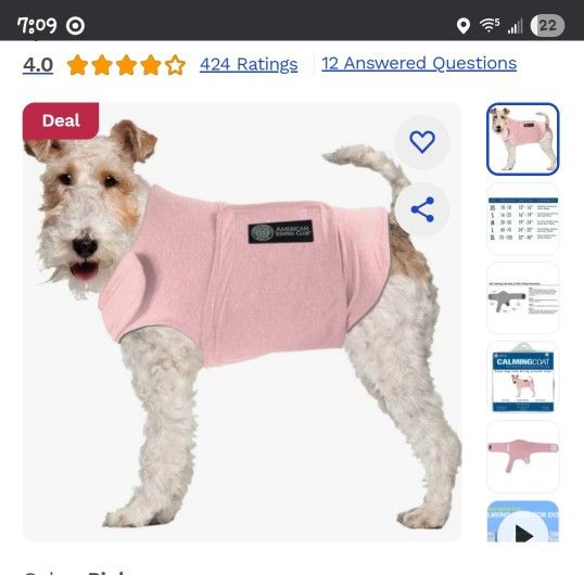 AKC - American Kennel Club Anti Anxiety and Stress Relief Calming Coat for Dogs