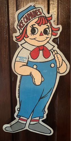 Vintage Collectible Ice Capades Raggedy Andy Felt Pennant