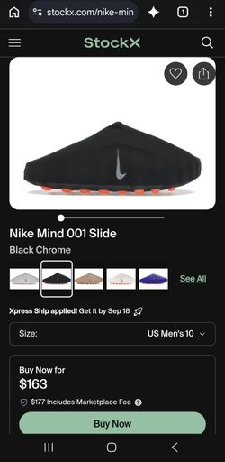 Brand new Nike mind 001 slides sandals