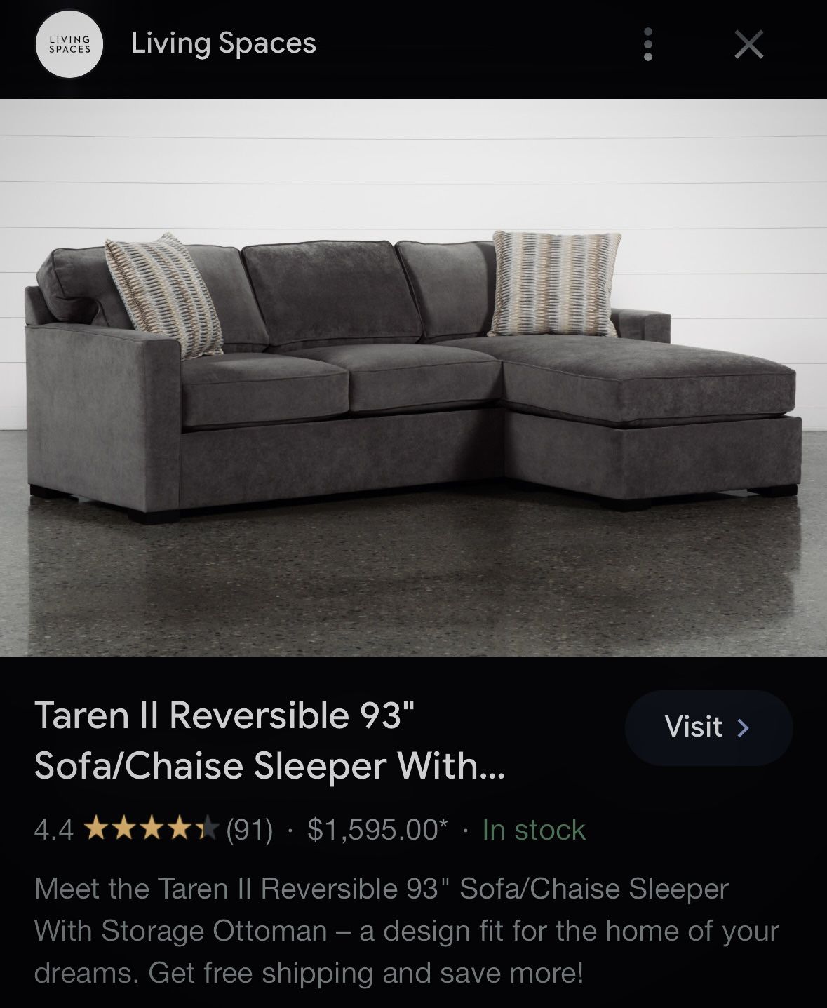 Taren ii reversible chaise sleeper best sale