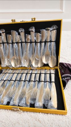 Stainless Steel Flatware Set in Case