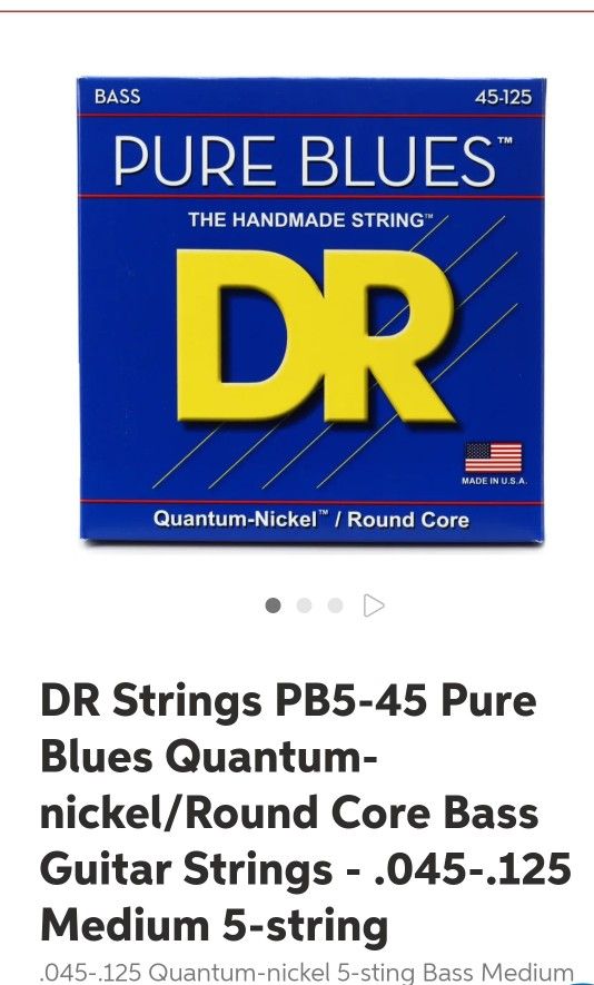 New (5) String Bass Guitar Round Core
