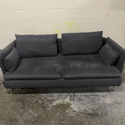 Smoke Grey Sofa (77”31”) Great Condition 