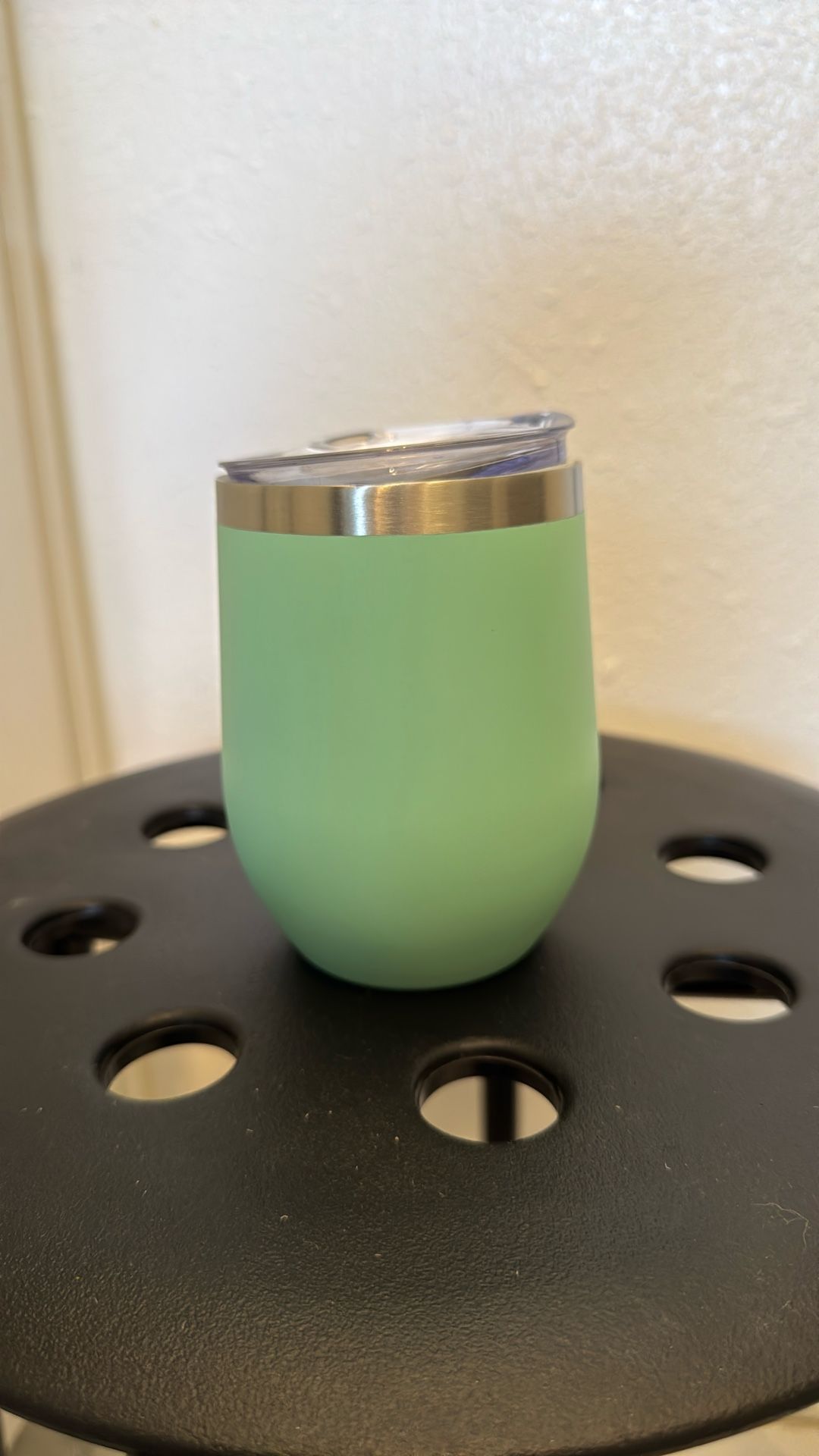 wine tumbler 12oz w metal straw new