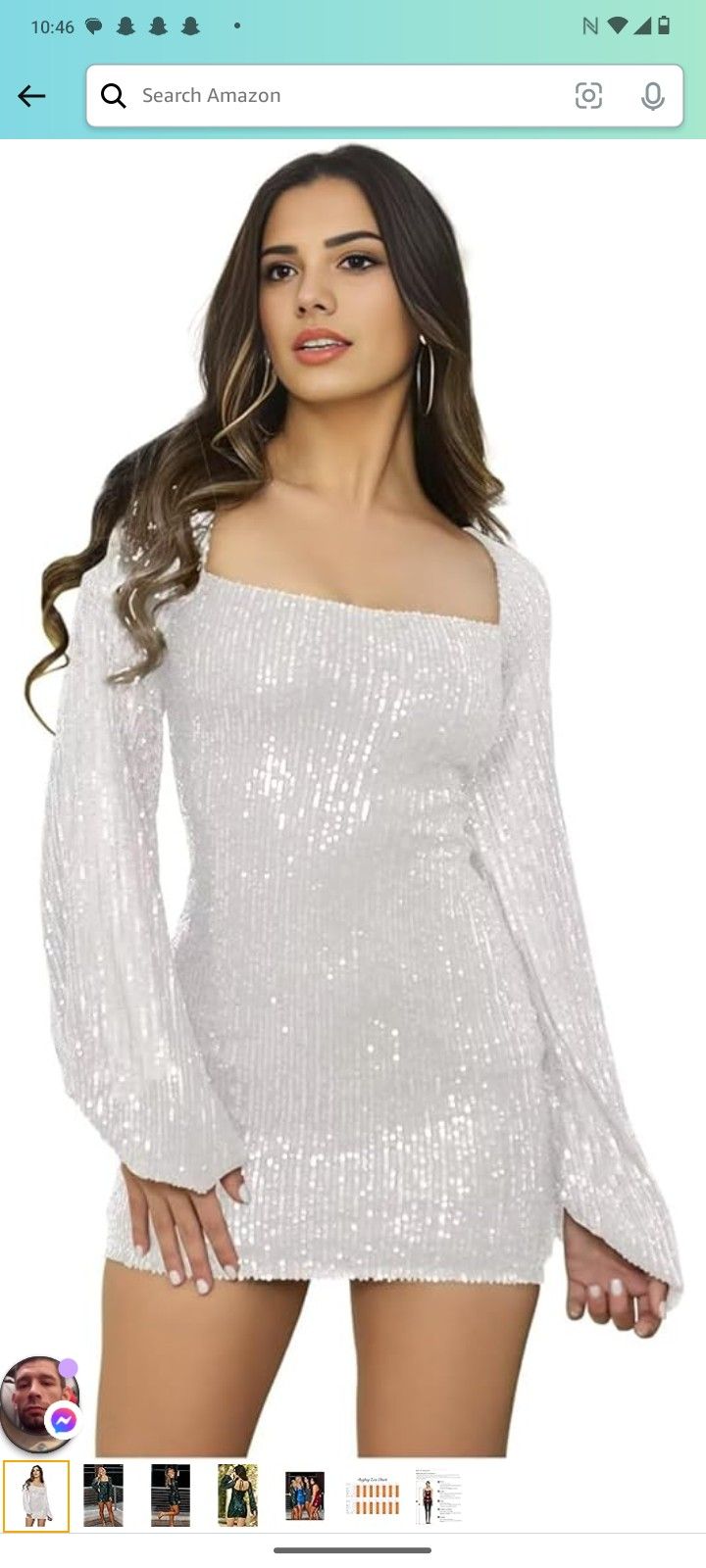 Angel White Sequin Dress 