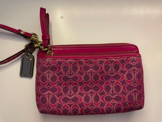 Coach Signature Jacquard Wristlet