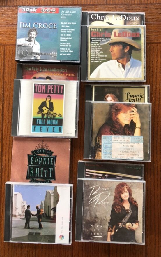 Cds miscellaneous Tom Petty Bonnie Raitt Jim Croce Pink Floyd Chris LeDoux