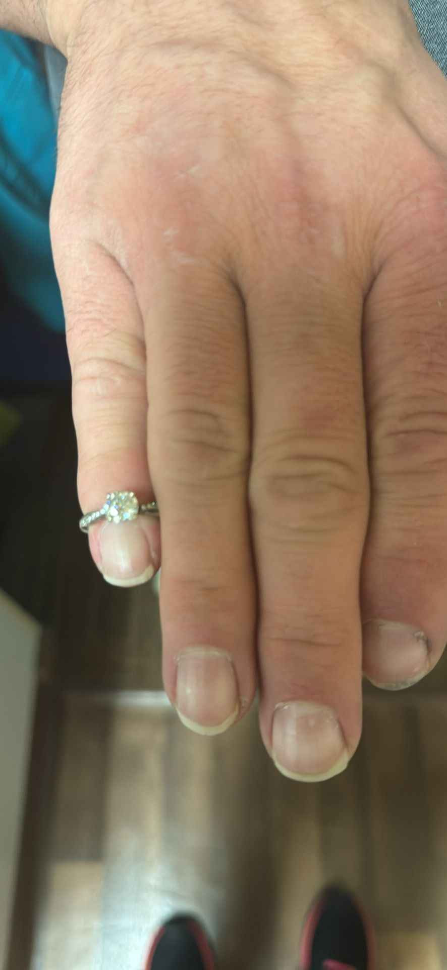 Tungsten rings with a moissanite ring