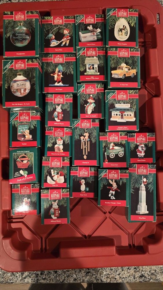 (23) 1990 Hallmark Ornaments - NEW IN BOX $60 Lot (or $4/each)