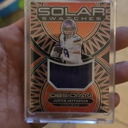 Justin Jefferson Solar Swatches Patch Card
