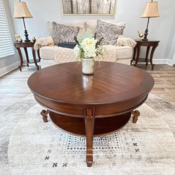 Solid Wood Side Tables + Coffee Table