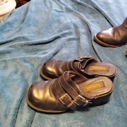 Leather Riding Boots And Clogs