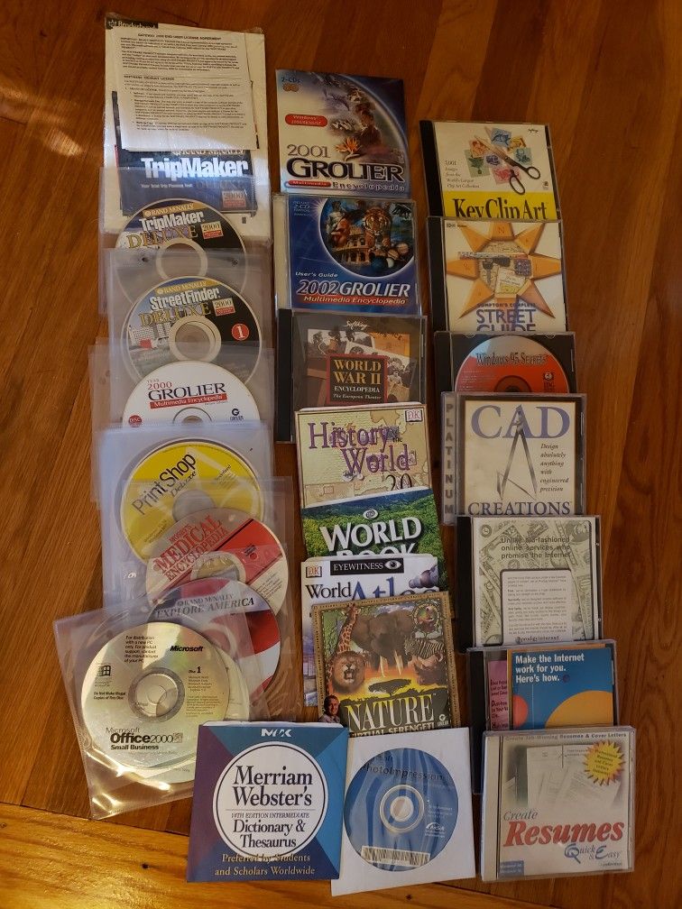 Lot of 23 Windows 95 / 98 software CD titles Vintage 
