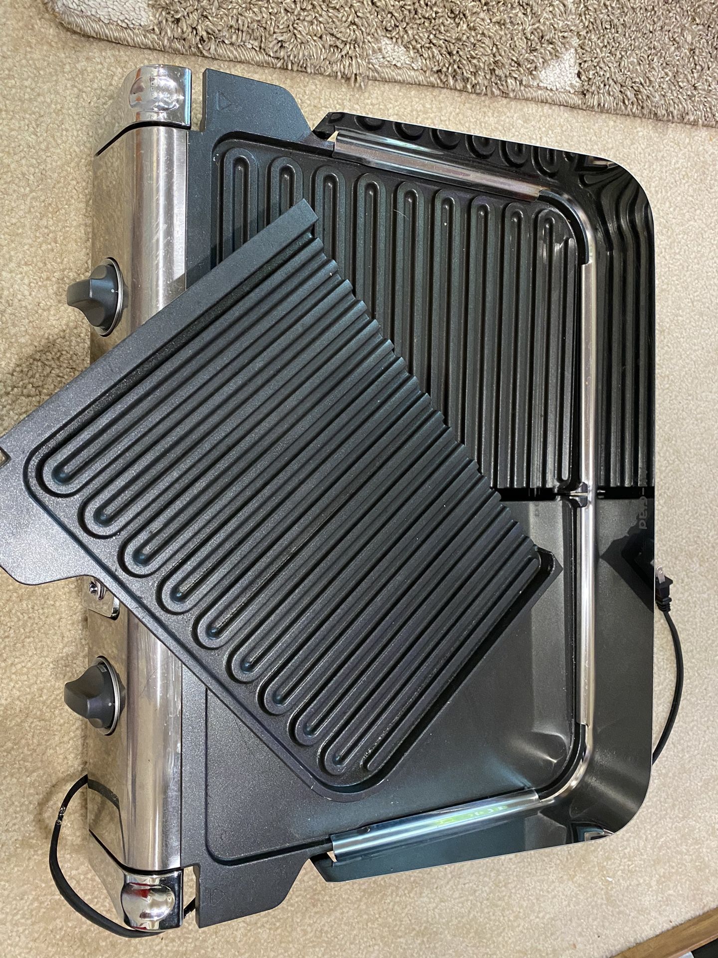 AllClad TG806C51 Stainless Steel Removable Plate Electric Grill