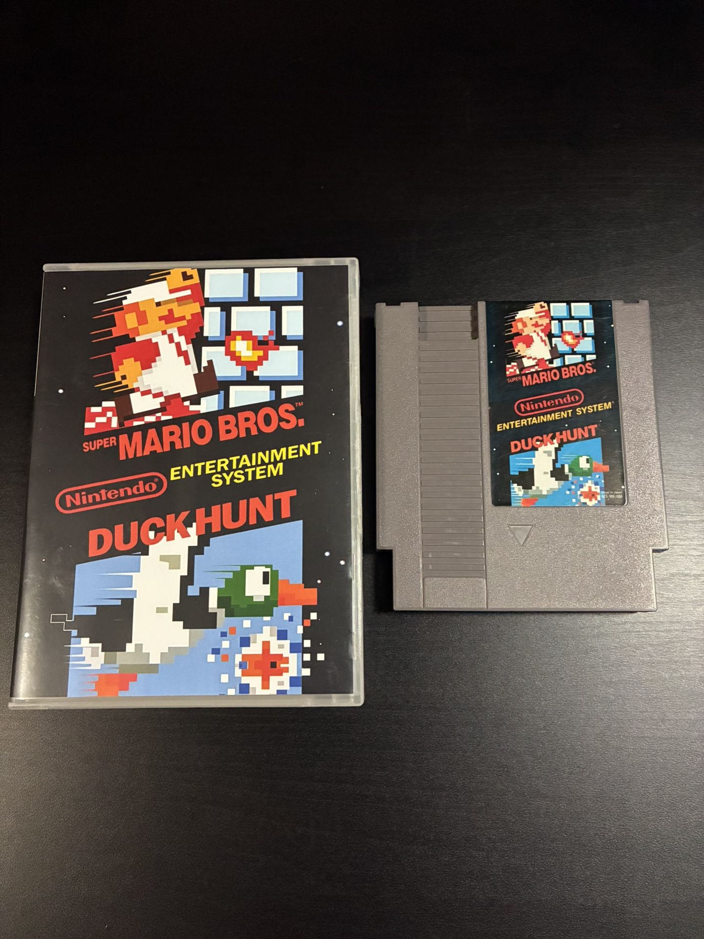 Super Mario Bros / Duck Hunt for Nintendo Entertainment System NES w/ Custom Case