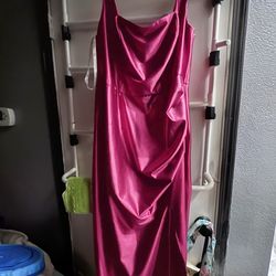 Satin Square Neck Tank Dress