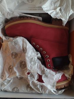 Red timberland boots brand new 11.5