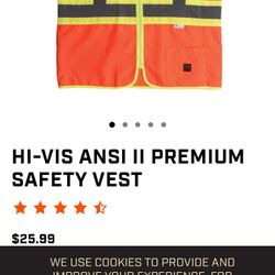 Walls 2XL Safety Vest New 3M Reflective Material