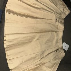 Forever 21 Plus Size Tan Pleated Skirt OX NWT
