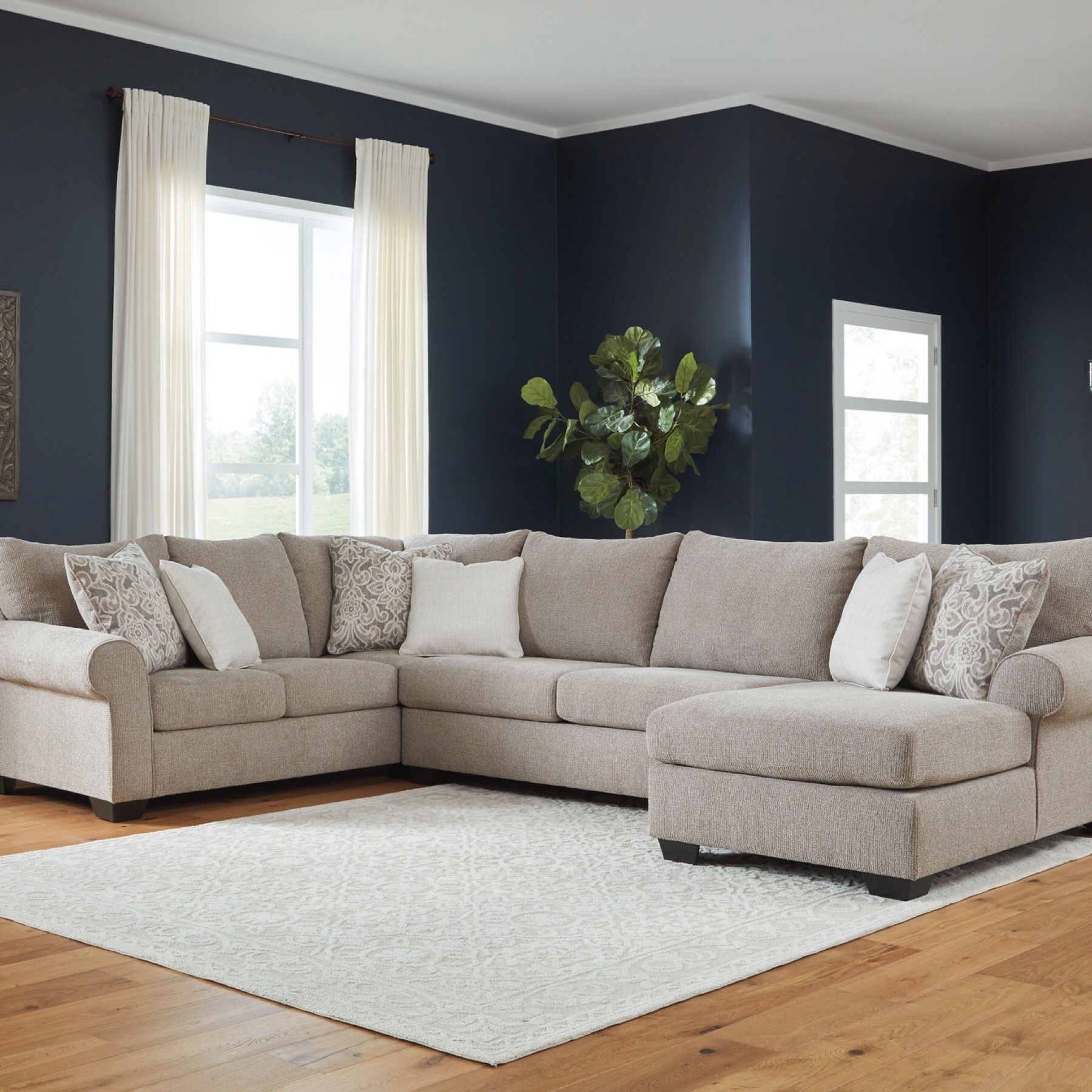 Baranello Stone Sectional Set In Stock For Immediate Delivery