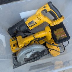 DeWalt Cordless Circular Saw And Sawzall
