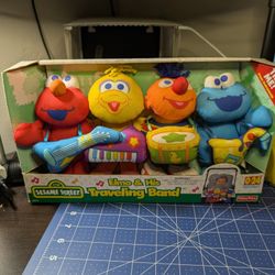 Fisher Price Sesame Street Elmo & His Traveling Band Stroller Crib Toy VTG NOS
