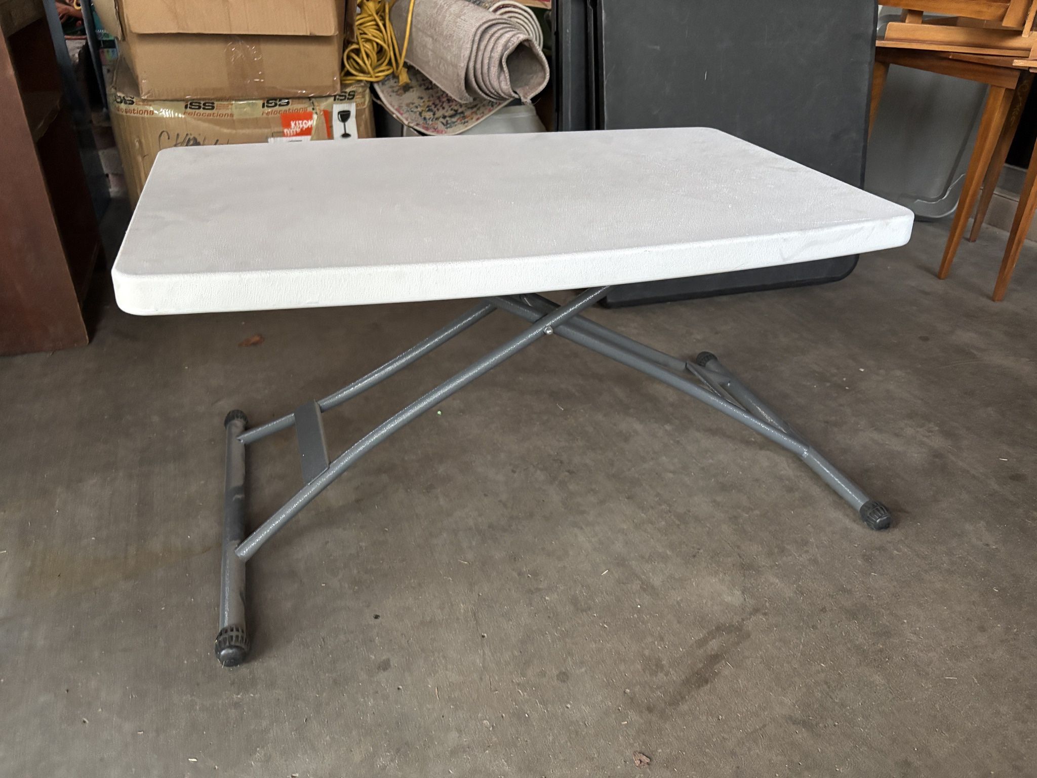 Height Adjustable Folding Table 19"x30"