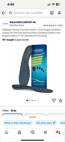 Walkhero Plantar Fasciitis Inserts 