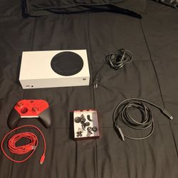 Xbox Series S, White, 512GB , Xbox Elite Wireless Controller Series 2, Red