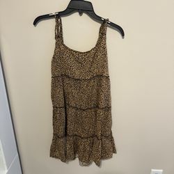Short Flowy Cheetah Print Dress