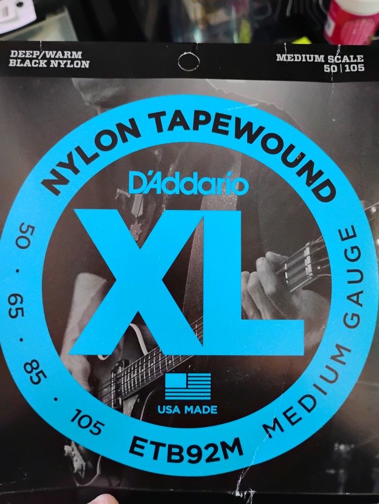 D'Addario Bass Guitar Strings-ETB92- Medium Guage