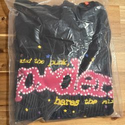 Sp5der Worldwide Black And Pink Spider Hoodie Size Medium In Men’s