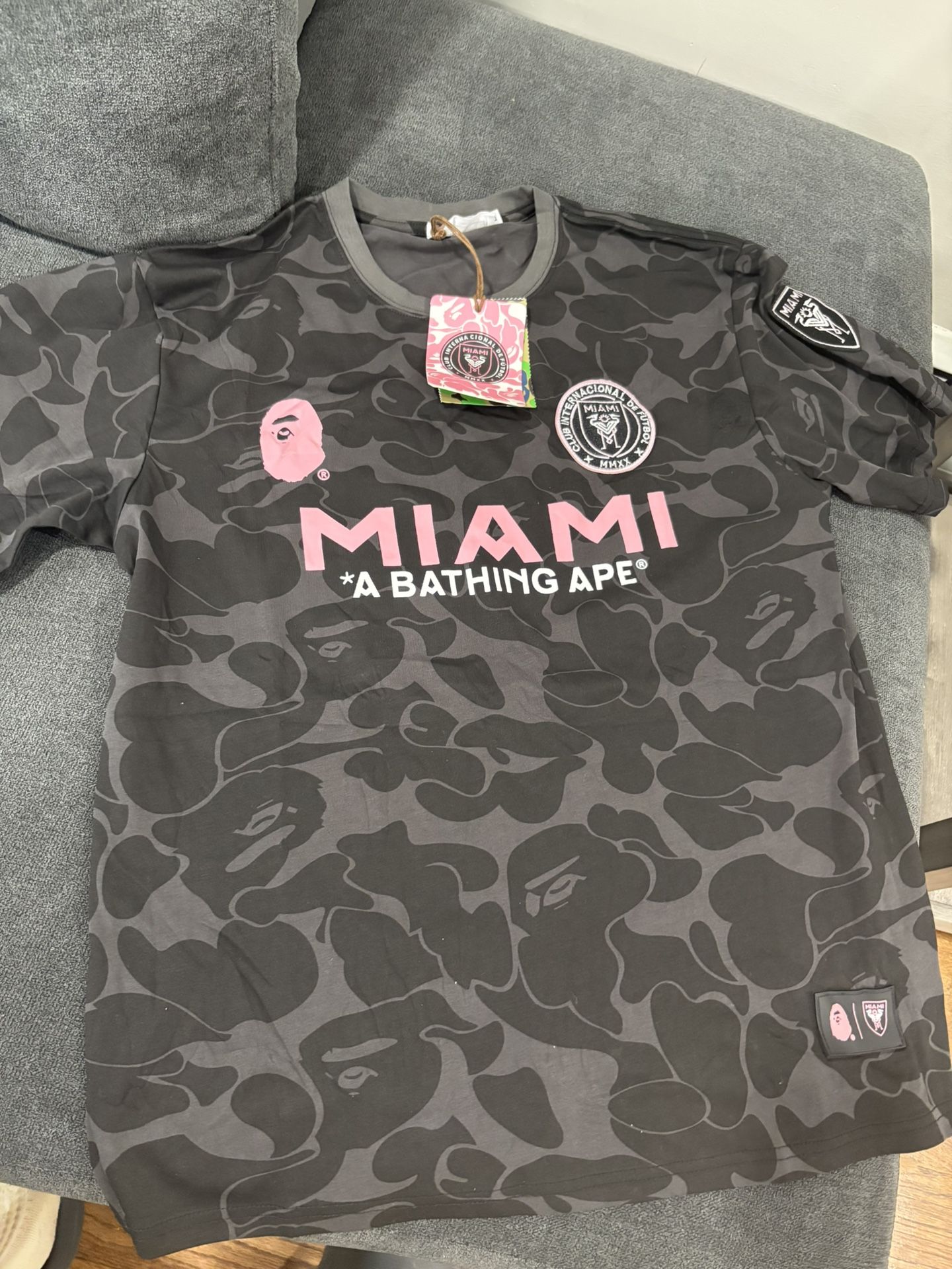 bape x inter miami CF camo shirt