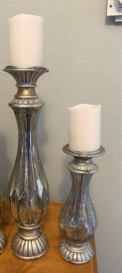 Mercury Glass Candlesticks