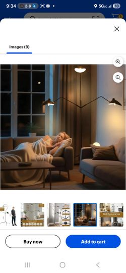 Black 3-Light Tall Floor Lamp 