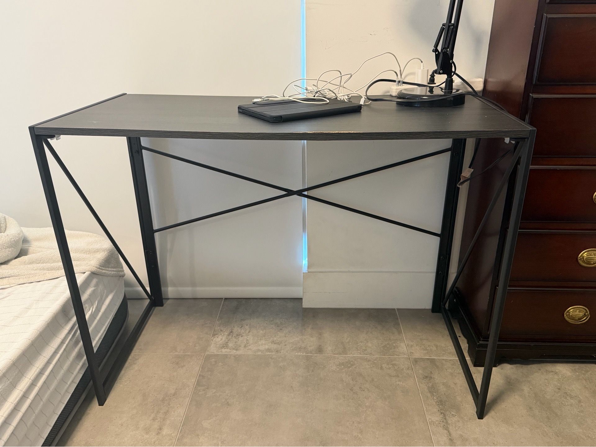 Black wooden table