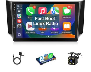 Linux Car Radio for Nissan Sentra 2013 2014 2015 2016 2017 Fast Boot Stereo Leadfan Upgrade with 10.1'' Touchscreen Wireless Carplay Android Auto, In-