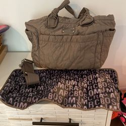 Tan Quilted Marc Jacobs Diaper Bag 