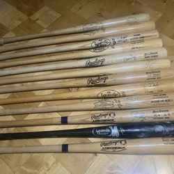 12 Piece Signed Bat Collection 