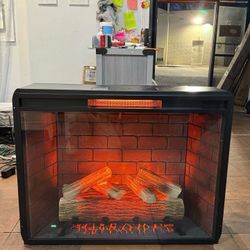 5000BTU 33 in. Infrared Recessed Electric Fireplace Insert with Overheat Protection, 5 Adjustable Brightness(Black )  💰180$