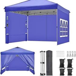 2 dark grey canopies