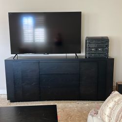 Modern Dark Espresso Extra Large Media Cabinet Or Dresser