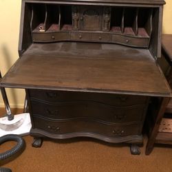 Antique Wood Secretary Desk