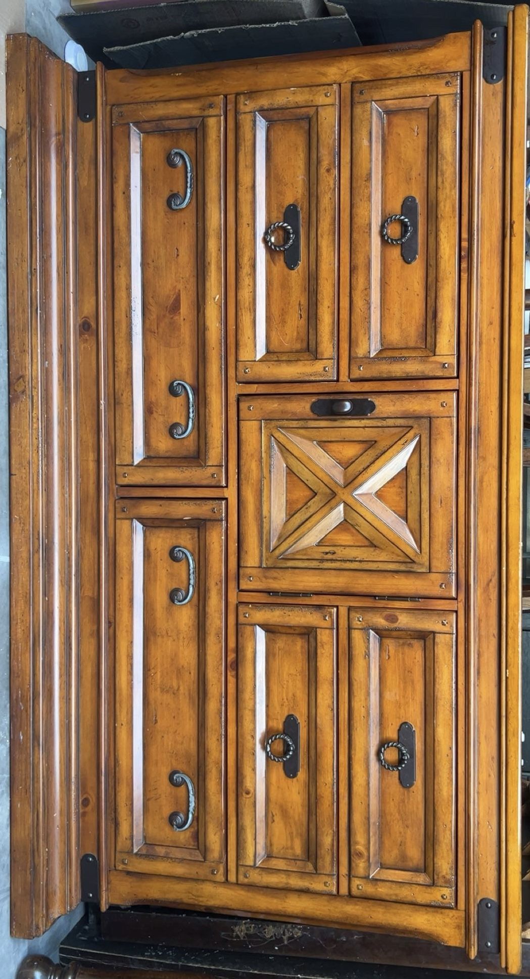 Large Solid Wood Armoire / Entertainment Cabinet