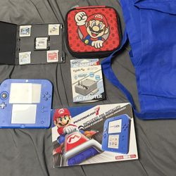 Nintendo 2DS, 2DS Charger, 3ds Box With 6 3DS Games and one Ds game