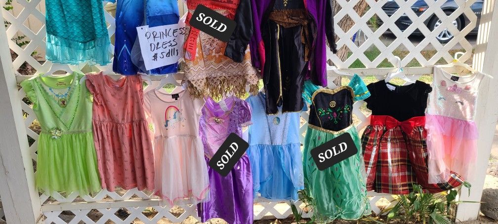 Princess dress costume halloween kids girl