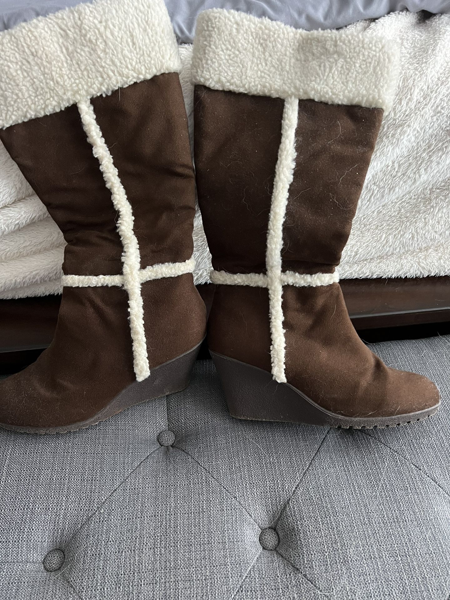 Brown Suede Boots