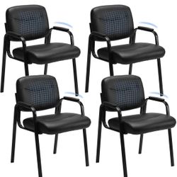 Sweetcrispy Office Reception Guest Waiting Room Chairs Set of 4 