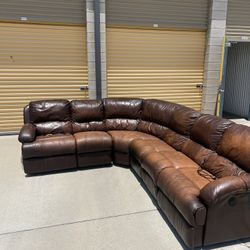 Brown Leather Electric Recliner Couch FREE DELIVERY 